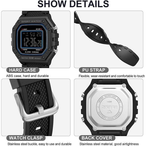 Outdoor Sports Army Multifunction Watch for Men with LED Backlight Stopwatch - Picture 7 of 7